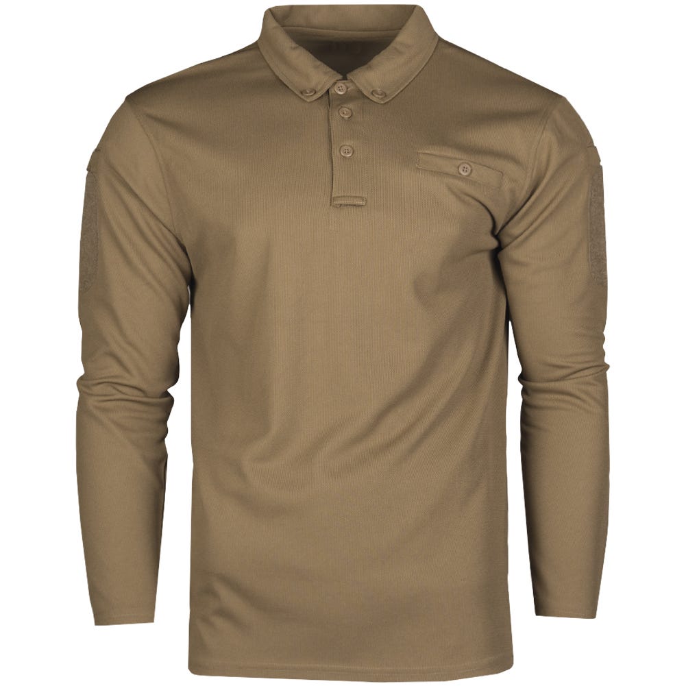 Polo tactique à manches longues à séchage rapide