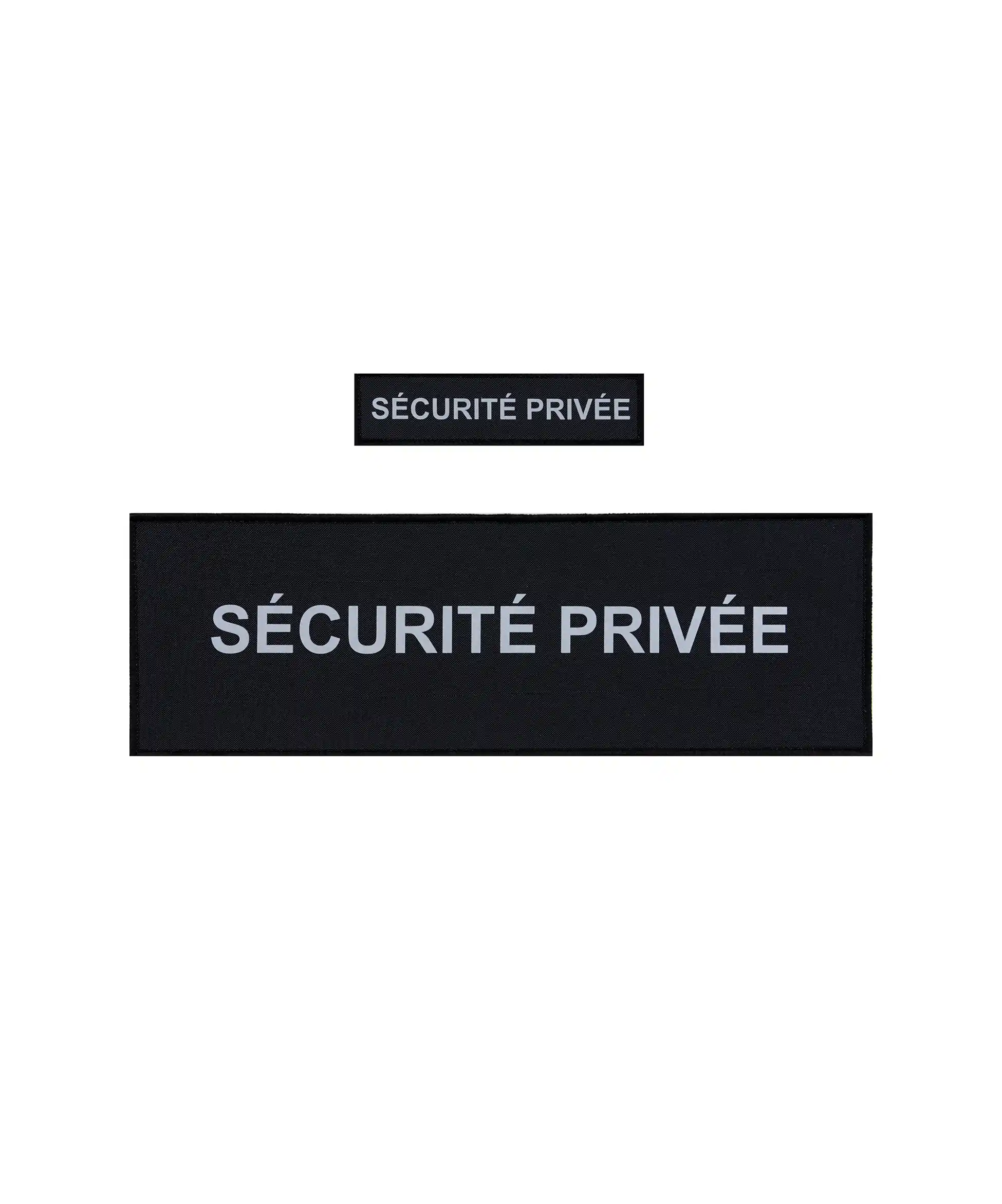 Pack Flaps “SECURITE PRIVEE” Noir HV (poitrine et dos) 3x12cm+10x30cm