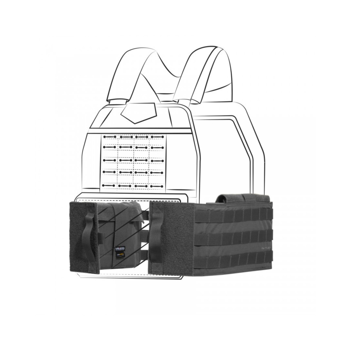Cummerbund modulaire pour porte-plaques