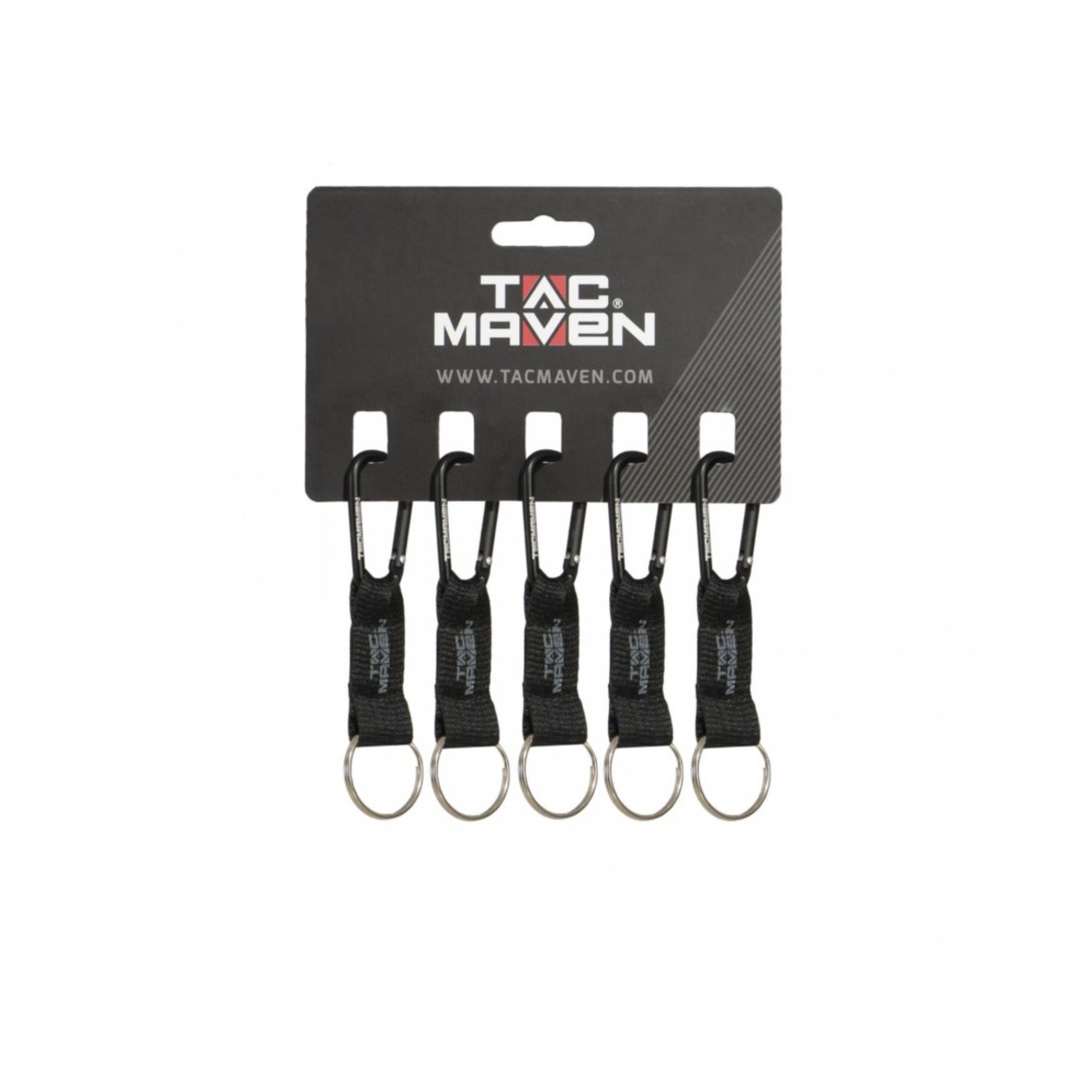 Lot de 5 mousquetons avec porte-clé 5mm - Tac Maven
