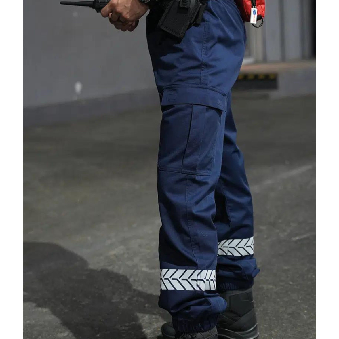 Pantalon Sécurité Privée Marine avec Bandes HV - GK SAFETEK®️