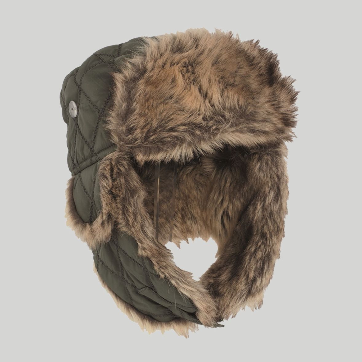 Casquette hiver avec fourrure synthétique