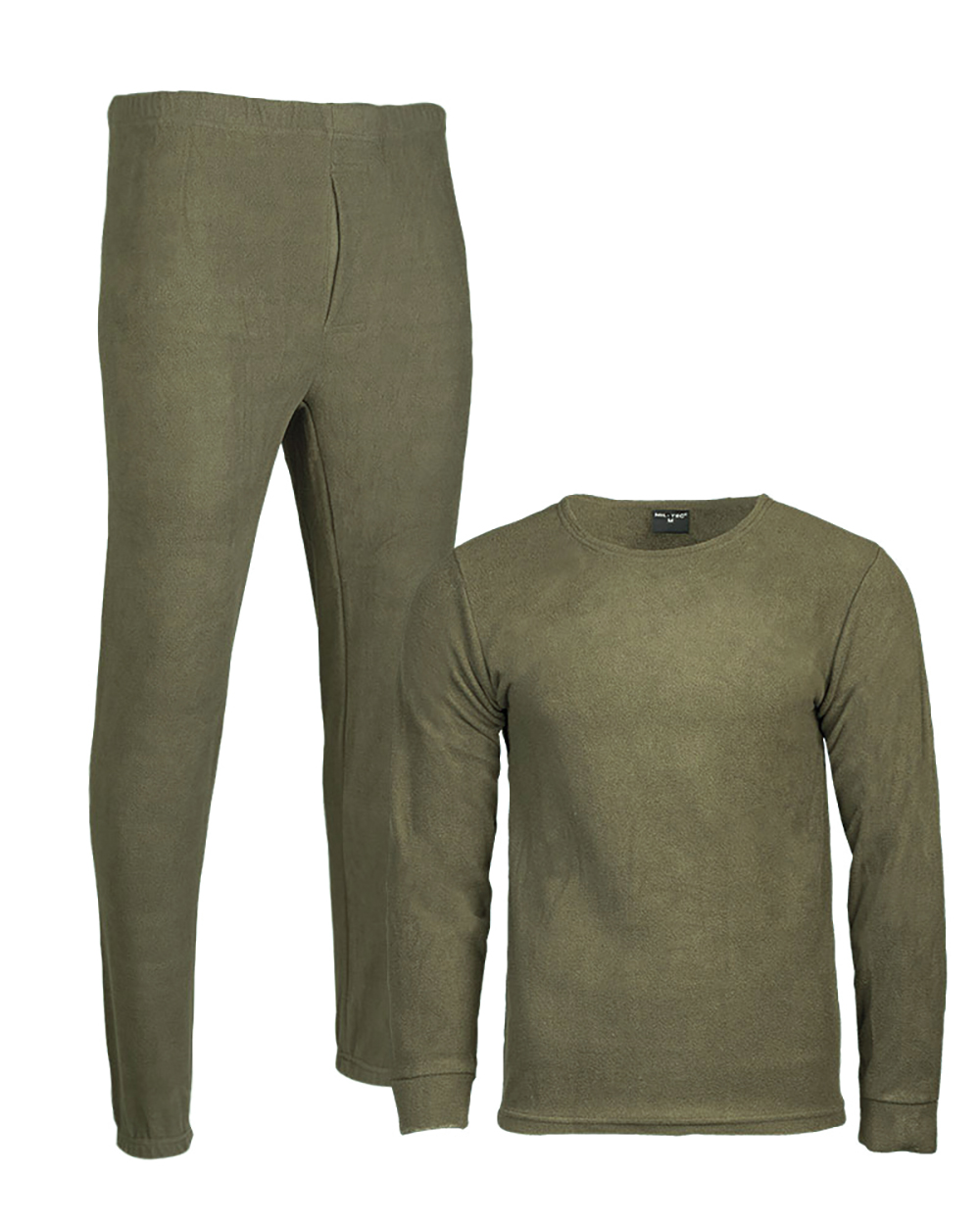 Wäsche-Set Thermofleece Rundhals-Oliv
