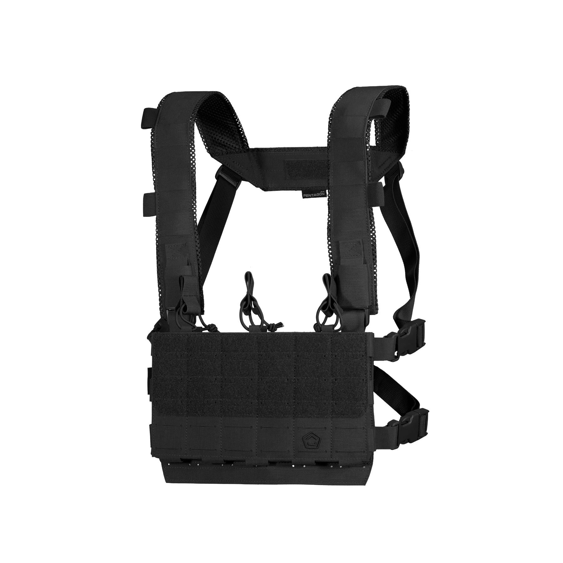 Gilet chest rig Pentagon Amina Micro en Cordura 500D avec insert 3 chargeurs STANAG 4179