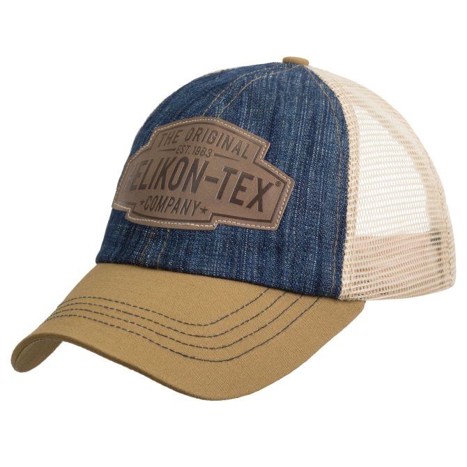 Baseball Trucker Cap - Dark Blue / Beige
