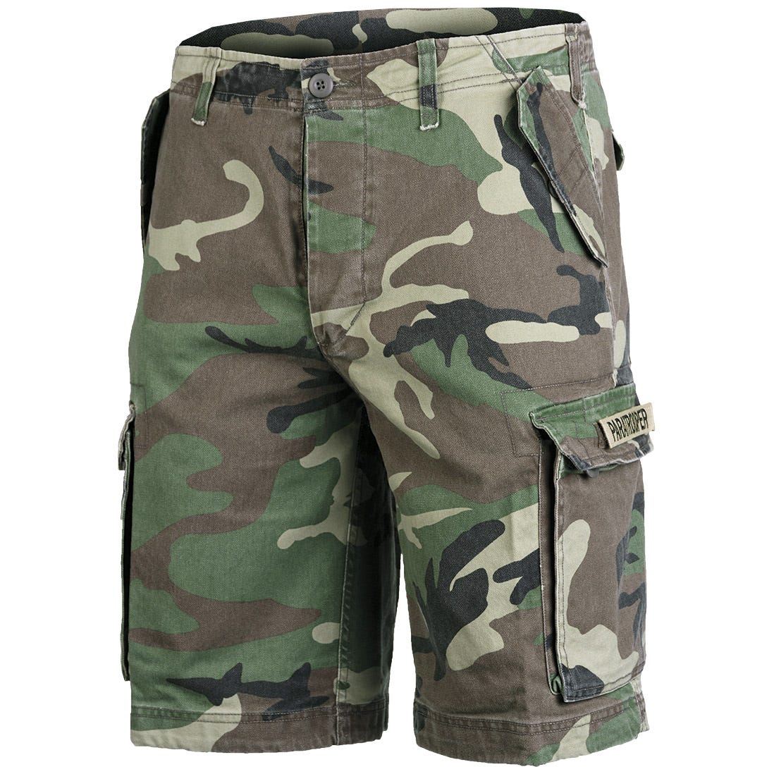 Short cargo de parachutiste prélavé