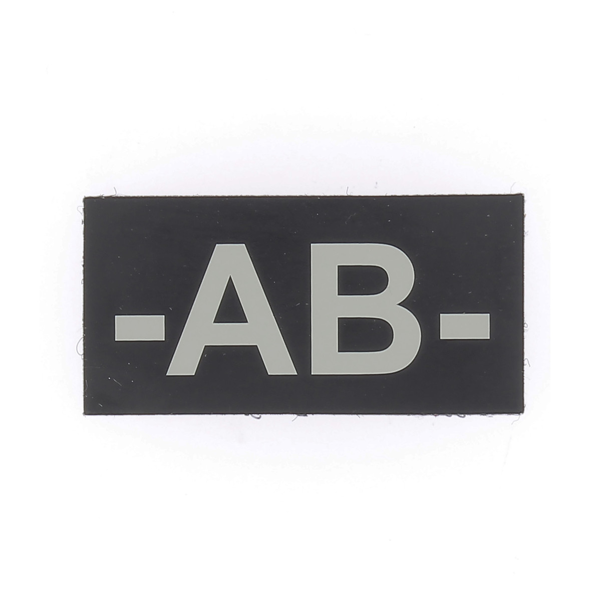 Patch rectangulaire PVC groupe sanguin AB- avec velcro - Infrarouge