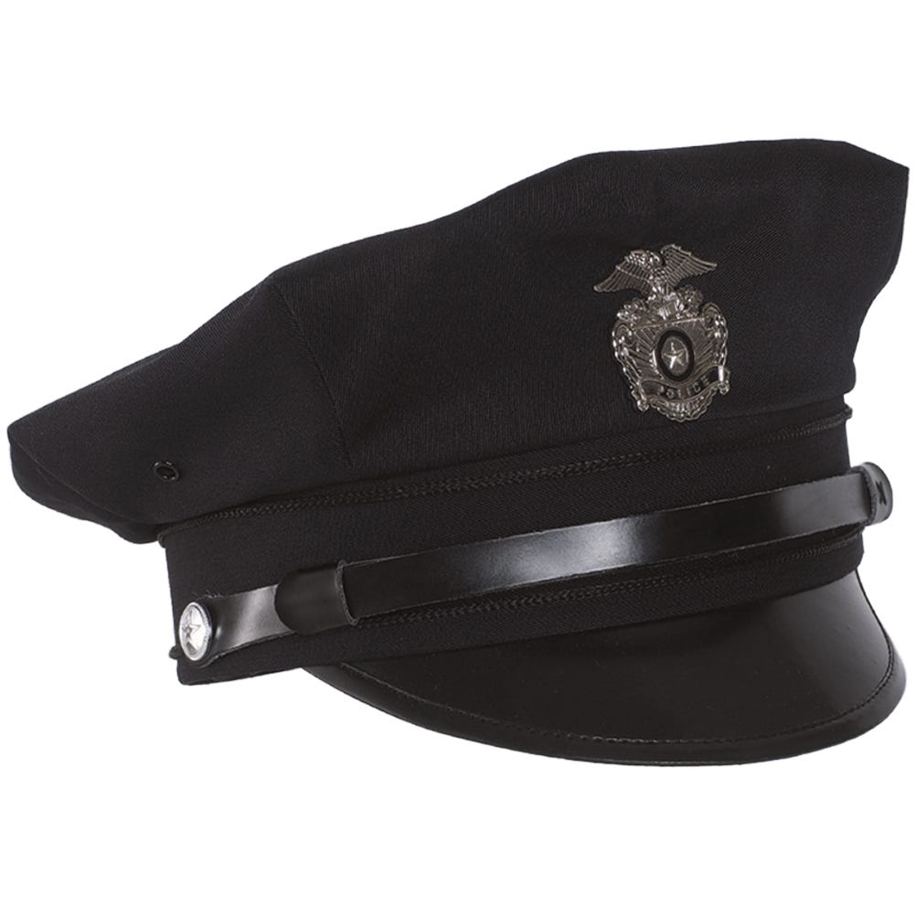 Casquette de policier US avec visière