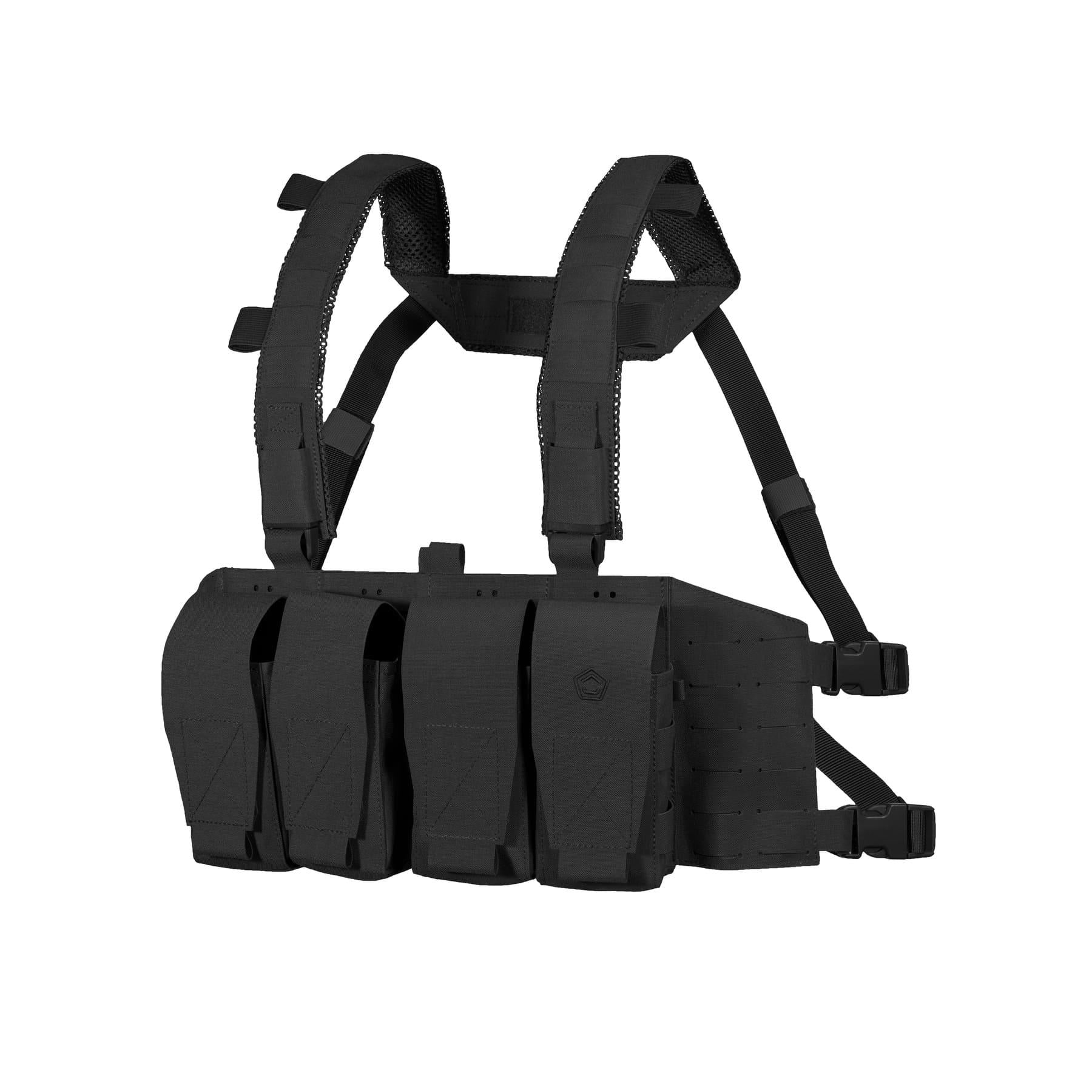 Gilet chest rig Pentagon Amina Hybrid Recon en Cordura 500D 4 pochettes double chargeur